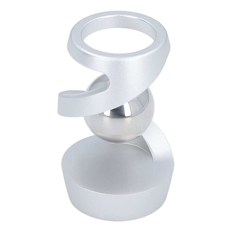 Desktop Suspended Gyroscope Reduce Anxiety Silver Bead Aluminium Alloy Rotating