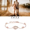 DESIMTION Double Heart Anklet with Rose Gold Plating for Women,