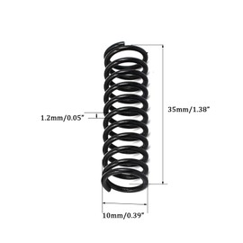 TA-VIGOR 10Pcs Compressed Spring, 1.2mm Wire Dia, 10mm OD, 35mm Free Length Dual Extended Durable Dual Hook Tension Spring for Furniture Screen Doors Repair Projects