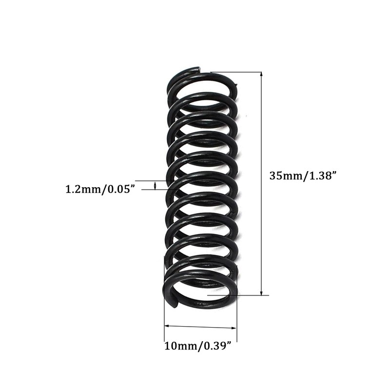 TA-VIGOR 10Pcs Compressed Spring, 1.2mm Wire Dia, 10mm OD, 35mm