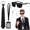 Agent Costume Set Secret Security Service Accessories Kit Includes Zipper