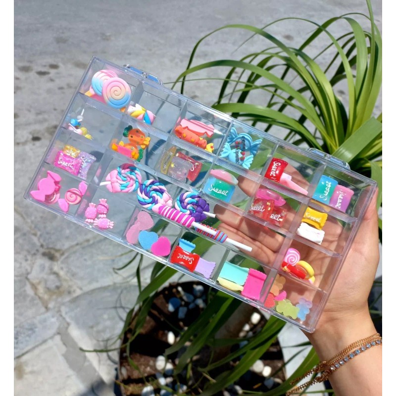 K&H Estuche Decoración De Uñas Modelo Dulces Nail Cute Accesorio