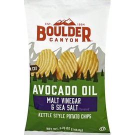 Boulder Canyon, Chips Potato Canyon Cut Avocado Oil Vinegar N Salt, 5.25 Ounce