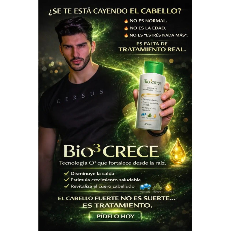 Shampoo Bio3crece Ozonizado Vitamina Romero 300ml