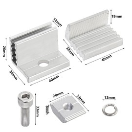 YOUEON 10 Pack Solar Panel End Clamps 35-50mm Adjustable, Aluminum Z Bracket ...