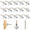 Plasterboard Fixings, 100 Pcs Wall Plugs, Universal Plasterboard Rawl Plugs