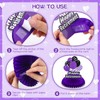 8Pcs Purple Retirement Party Decorations for Women Purple Black Retirement