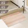 Wood Grain Style Stone Bath Mat (Oak Wood Grain)