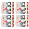 4pcs Chair Covers Soft Elastic Stretch Santa Claus Pattern Dining
