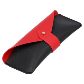 Looca Eyeglass Case, Slim & Stylish, Sunglasses Case, Glasses, Stylish Case, Thin, Women's, Men's, red upper x black bottom