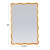 Creative Co-Op Wavy Rectangular Mirror with Scalloped Wooden Frame