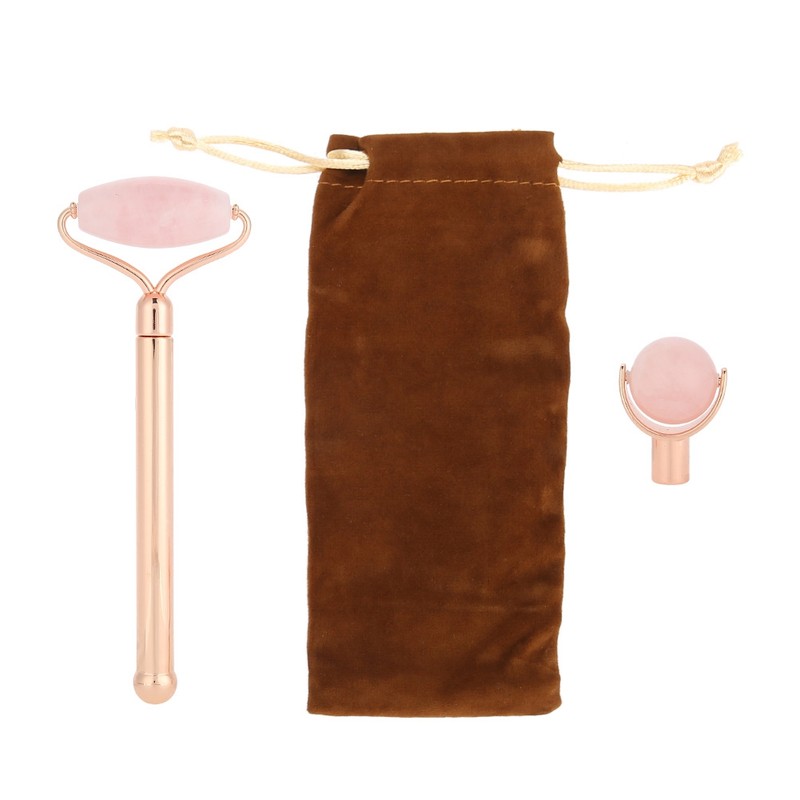 Natural Rose Quartz Face Skin Jade Massage Roller Anti Wrinkle