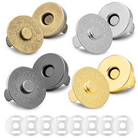 CooBigo - Juego de 40 broches magnéticos para cierres de cartera de 18 mm, cierre magnético de repuesto para monederos y bolsas, bolsa de ropa, manualidades