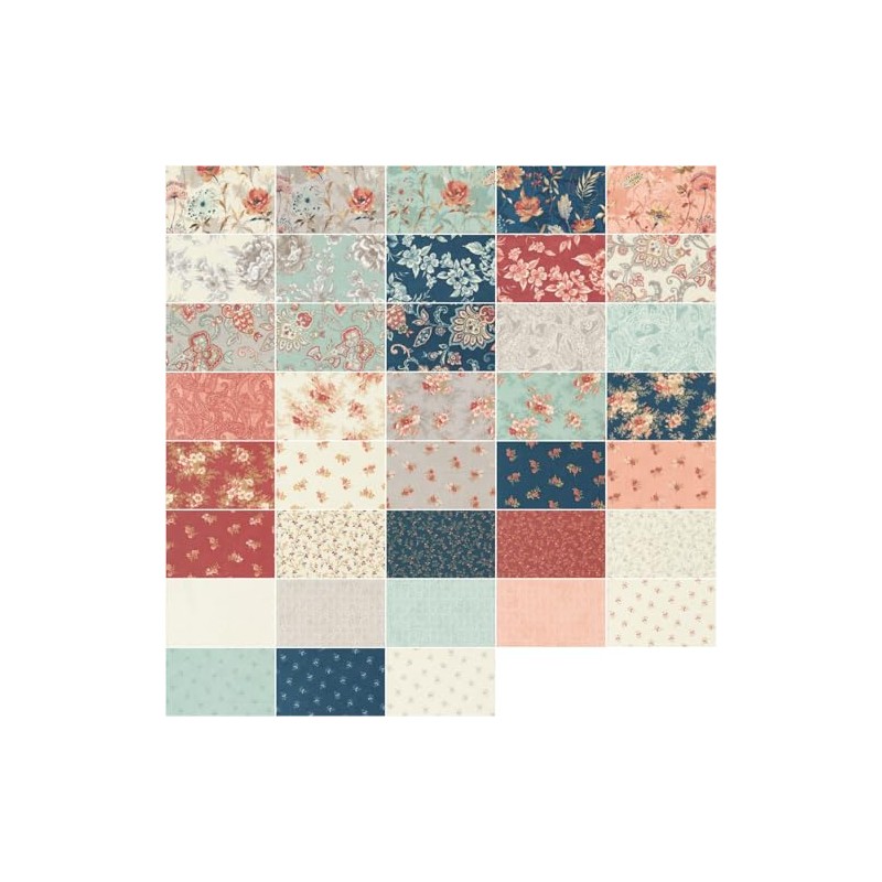 Sandalwood Quilt Fabric - Layer Cake - set of 42