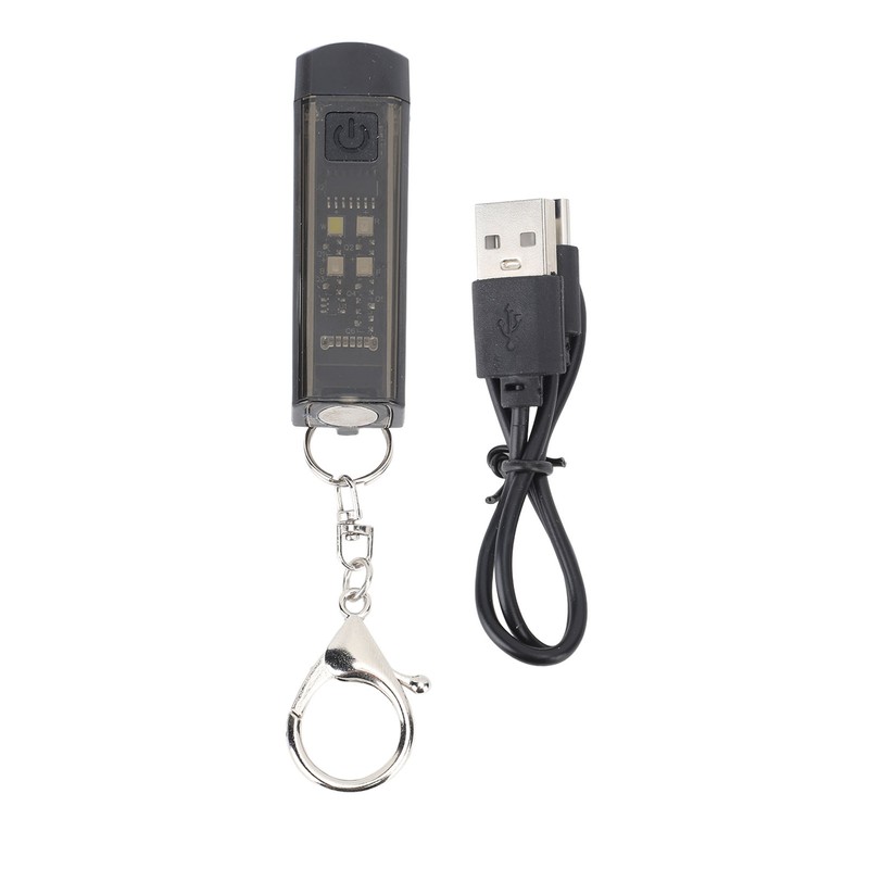 Keychain Flashlight Plastic 2 Lighting Mode Magnetic USB Rechargeable Portable
