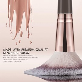 KINGMAS Brocha de maquillaje para base, brochas de maquillaje de doble punta para mezclar polvo líquido, cosméticos de crema correctora, brocha para rubor