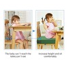 Toddler Booster Seat for Dining Table, PU Washable Double Safe