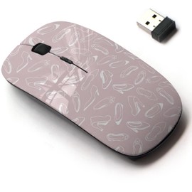 2.4G Wireless Mouse with Cute Pattern Design for All Laptops and Desktops with Nano Receiver - Women Shoes