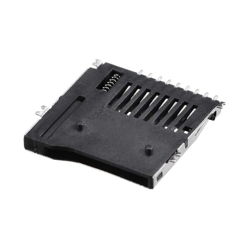 sourcing map Micro SD (TF) Card Socket Holder SMT Surface