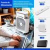 Ventilador Portátil con Humidificador, 5 Salidas de Niebla, 3 Velocidades