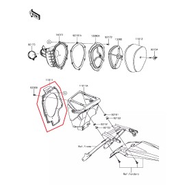 Kawasaki GENUINE KAWASAKI KX250F KX450F AIRBOX AIR FILTER HOUSING CASE FRONT 2017-2020