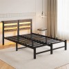 Full Size Metal Platform Bed Frame w/LED Headboard & USB