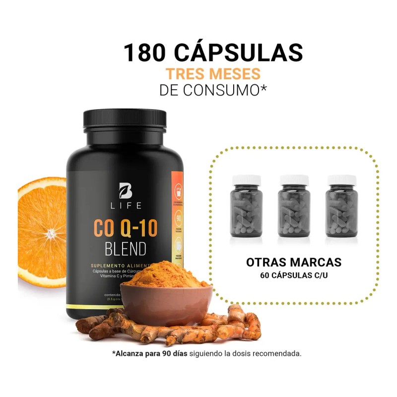 180 Cápsulas Coenzima Complex Life