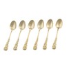 GRAEWE Espresso Spoons Gold Plated with Rose Design 6 Pieces