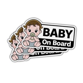 (3 Pcs) Baby On Board Sticker, Babies On Board Signs for Car, Bebe A Bordo para Carro, Princess On Board - Vinyl Decal Waterproof for Water Bottles Laptop Phone Car Window Helmet 5 Inches