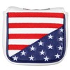 Golf Mallet Putter Cover Headcover Strip& Star Embroidery PU Leather