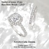 SweetJew 1.2Ct Elegant Wedding Rings Set for Women 925 Sterling