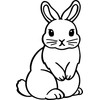 Cute Bunny Rabbit Easter Vinyl Decal Sticker for Car/Window/Wall (Blue