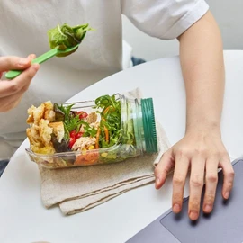 Mason Jar Salad Container with Side Opening and Leak-Proof Lid, Microwave, Dishwasher & Fridge Safe