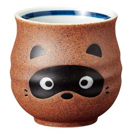 Soho Kiln 488-05-463 Sushi Yunomi Shigaraki Raccoon Raccoon, Large, Diameter 3.5 x 3.3 inches (9 x 8.5 cm)