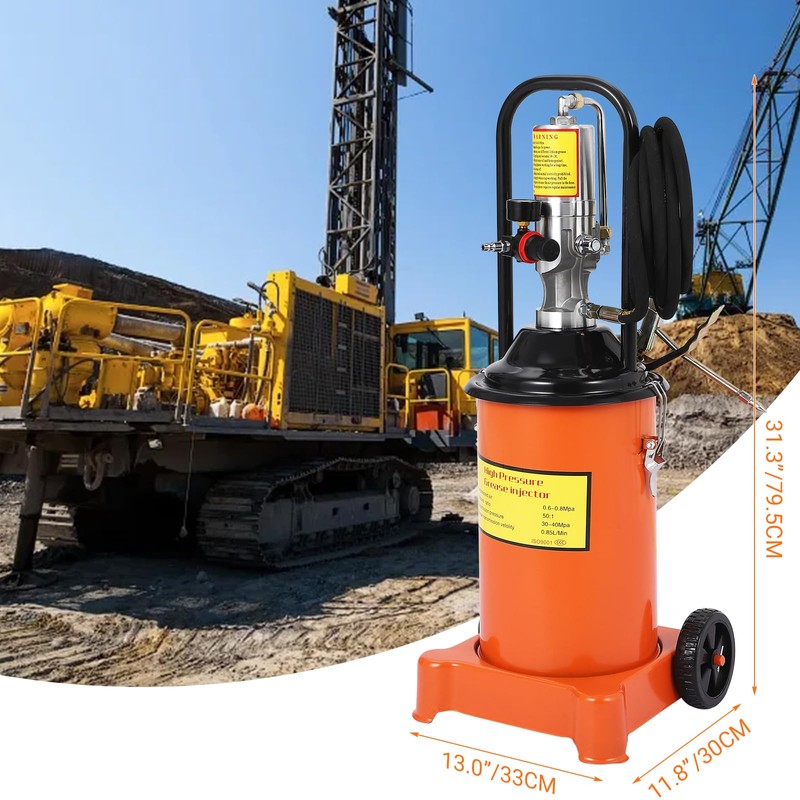 EcoExplorer 3 Gallon Grease Pump, Heavy Duty Bucket Grease Pump