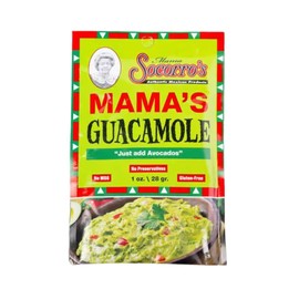Mama Socorro's Guacamole Mix, No MSG, Gluten-Free, Just Add Avocados, 1 oz (Pack of 4)