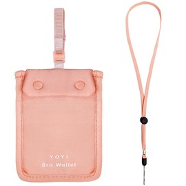 YOYI YOYI Bra Wallet with Hidden Money Pouch & Secret Stash Pocket, Includes Neck Strap, RFID Fabric for Secure Storage of Cash, Cards, & Valuables - Ideal for Travel & Daily Use