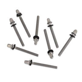 PDP True-Pitch Tension Rods, Chrome, 50mm, 8 Pack