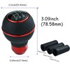 Temzzer Red Shifter Gear Knob 5 Speed Leather Ball Shift