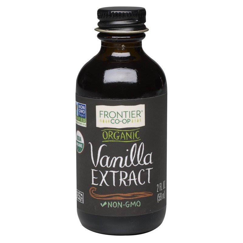 Frontier Co-op Organic Vanilla Extract, 2 Ounce Glass Bottle, Buttery