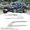 2PCS Front Fog Light Trim Silver Decoration Anti Fading Exterior