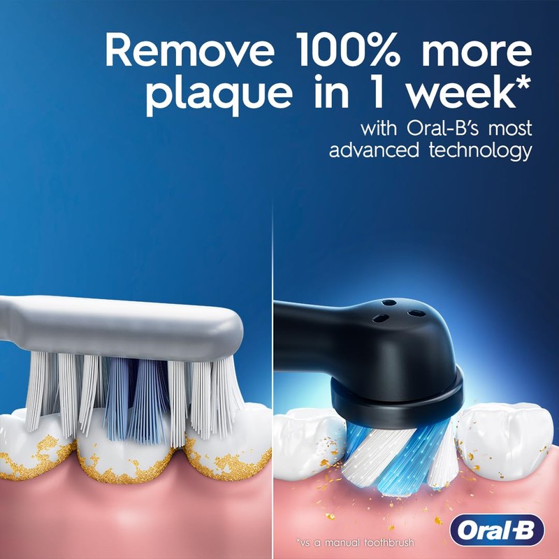Oral-B iO Deep Clean Rechargeable Electric Powered Toothbrush, Black with