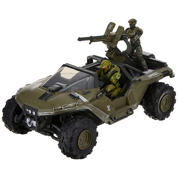 HALO 4" “World of Halo” Master Chief & UNSC Marine Action Figures Plus Warthog Vehicle