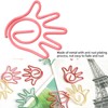 100Pcs Paper Clip Metal Hand Shaped Design Rustproof Paperclip Decoration