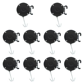 Generic 10Pcs Perm Rod Wire Hanging Boxes Perming Bar Hook Universal Sturdy Heat Resistant Perming Gadget for Hair Salon Professional, Black, 4.5x4.5cm