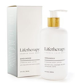 Lifetherapy Lifetherapy Hydrating Body Lotion C Grounded | Clean, Skin-Loving Product| Vegan & Gluten Free | Lightweight | Thoughtfully Crafted Fragrance 12oz