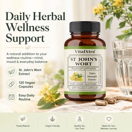 St. John’s Wort Capsules for Women – Herbal Supplement for Daily Mood & Wellness Support