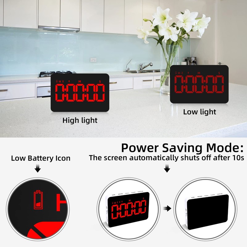 Digital Timer Kitchen Timer Count Down Up Rechargeable Kitchen Gadgets