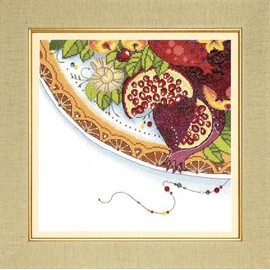 Crystal Art Counted Cross Stitch kit BT-187C Colors of East. Pomegranate