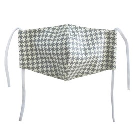 Made in Japan, Women's Checkered 3D Mask with Cooling Feeling & UV Protection, Gingham Check (Cool Feel) Houndstooth